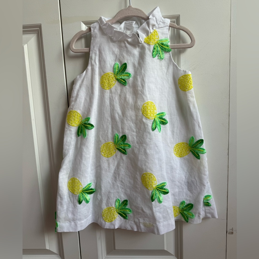 Janie and Jack pineapple embroidered dress